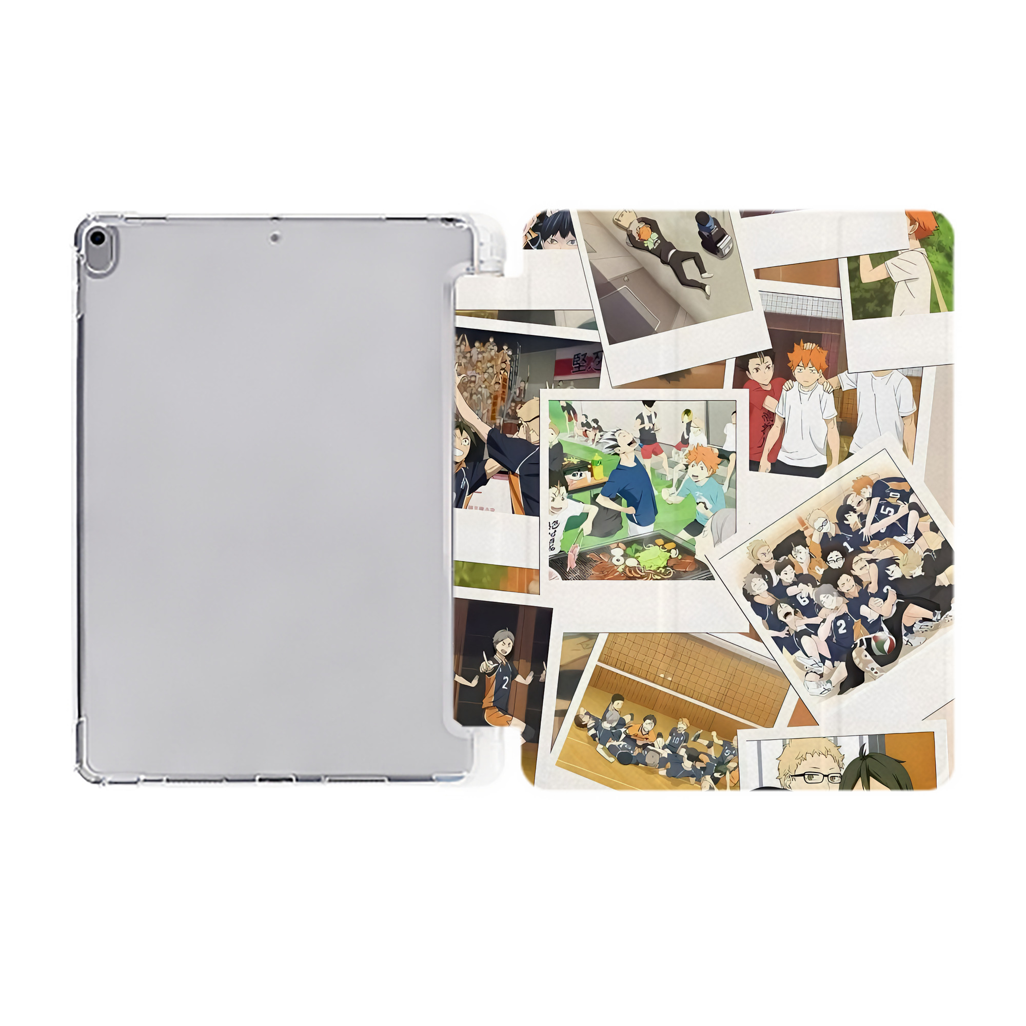 （画像用） ハイキュー!! Haikyu!! IPad ケース ペン収納付き 三つ折りスタンド PUレザー×シリコン 対応機種9.5/10.5/10.9インチ